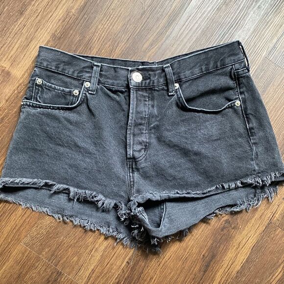 MNG Black Distressed Denim Shorts - Picture 2 of 5